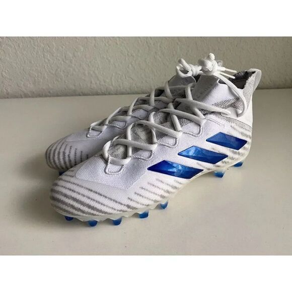 Adidas Freak Ultra 20 White Blue Primeknit Football Cleat FX1298 Men’s Size 12.5